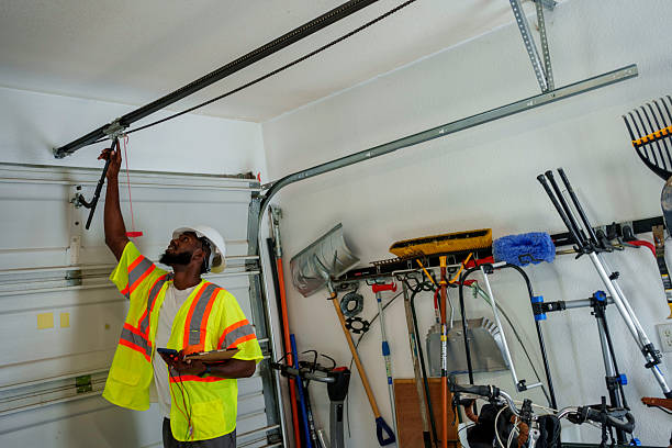 Professional Garage Door Installation technician working in Palmdale, CA